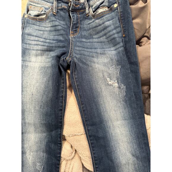 Judy Blue Straight Leg 5/27 Dark Blue Stretch Jeans - Picture 3 of 5